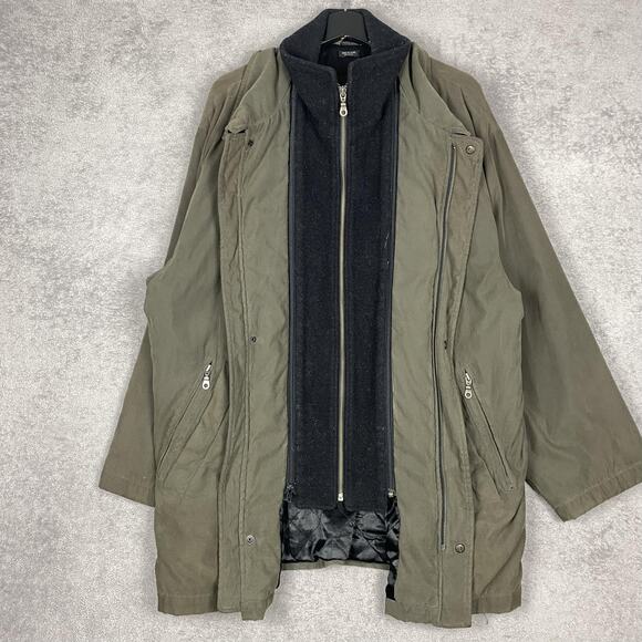 Baracuta Jacket Mens XL Green Quilted Lined Full Zip Coat Removable Liner Parka - Picture 9 of 16